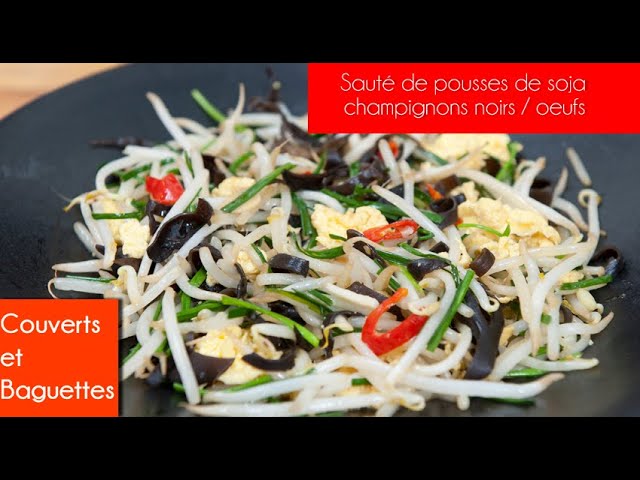 Nouilles chinoises aux champignons noirs et pousses de bambou