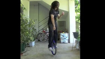 SKILL 19 (rubicks cube one hand+bunny hop unicycle)