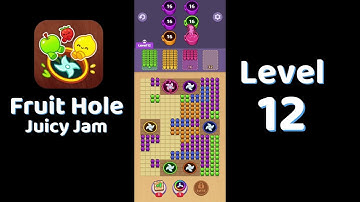 🎯 Fruit Hole Level 12 Walkthrough | Fun Fruit Puzzle Game 🍓 | SolutionGuruji