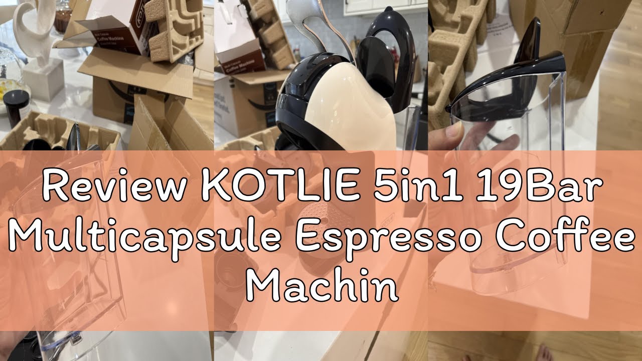 Review KOTLIE 5in1 19Bar Multicapsule Espresso Coffee Machine, Cold&Hot Brewing Single-Serve Coffee