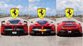 FH5 DRAG RACE - FXXK Vs LAFERRARI Vs FERRARI SF90
