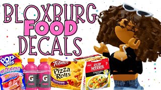 BLOXBURG FOOD DECALS | Shout out to @percyjacksonfan63 for the idea! | Nataya Mi'Shel