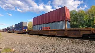CSX combo Stack / Autorack Train Weedsport, NY 9/18/20 vid 4 of 6