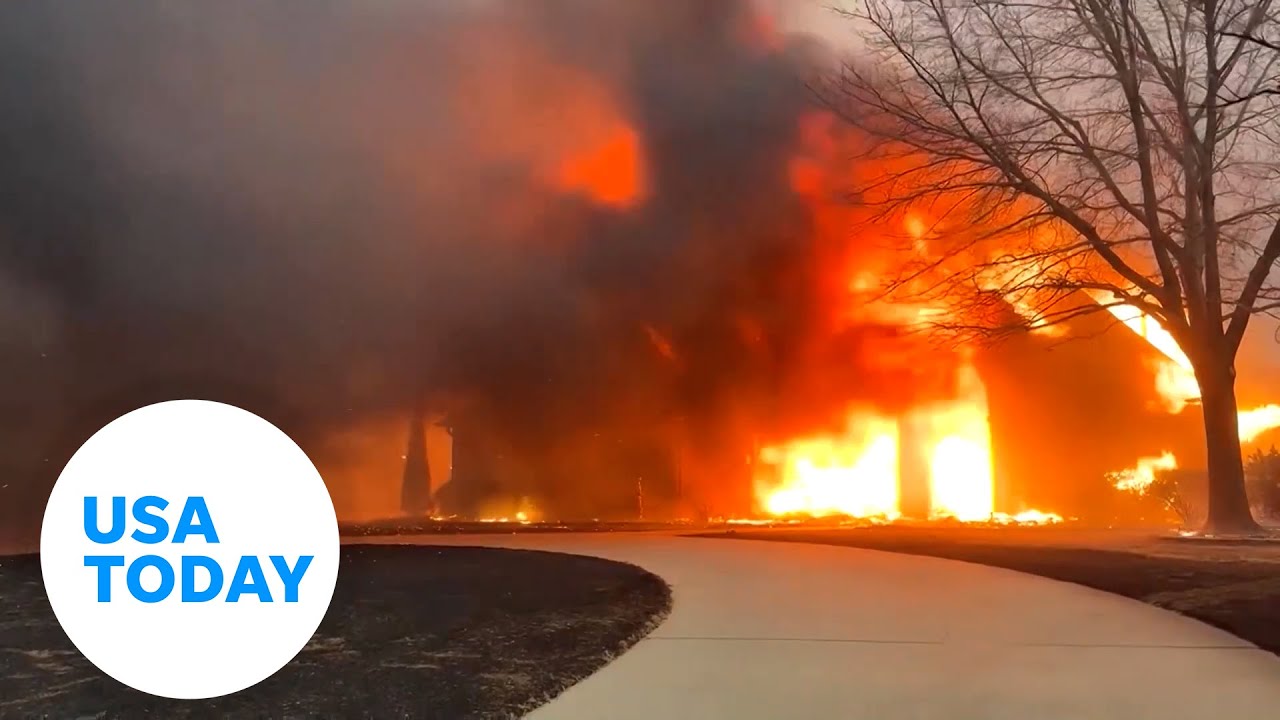 ⁣Oklahoma wildfires spread across state, hundreds of homes destroyed | USA TODAY