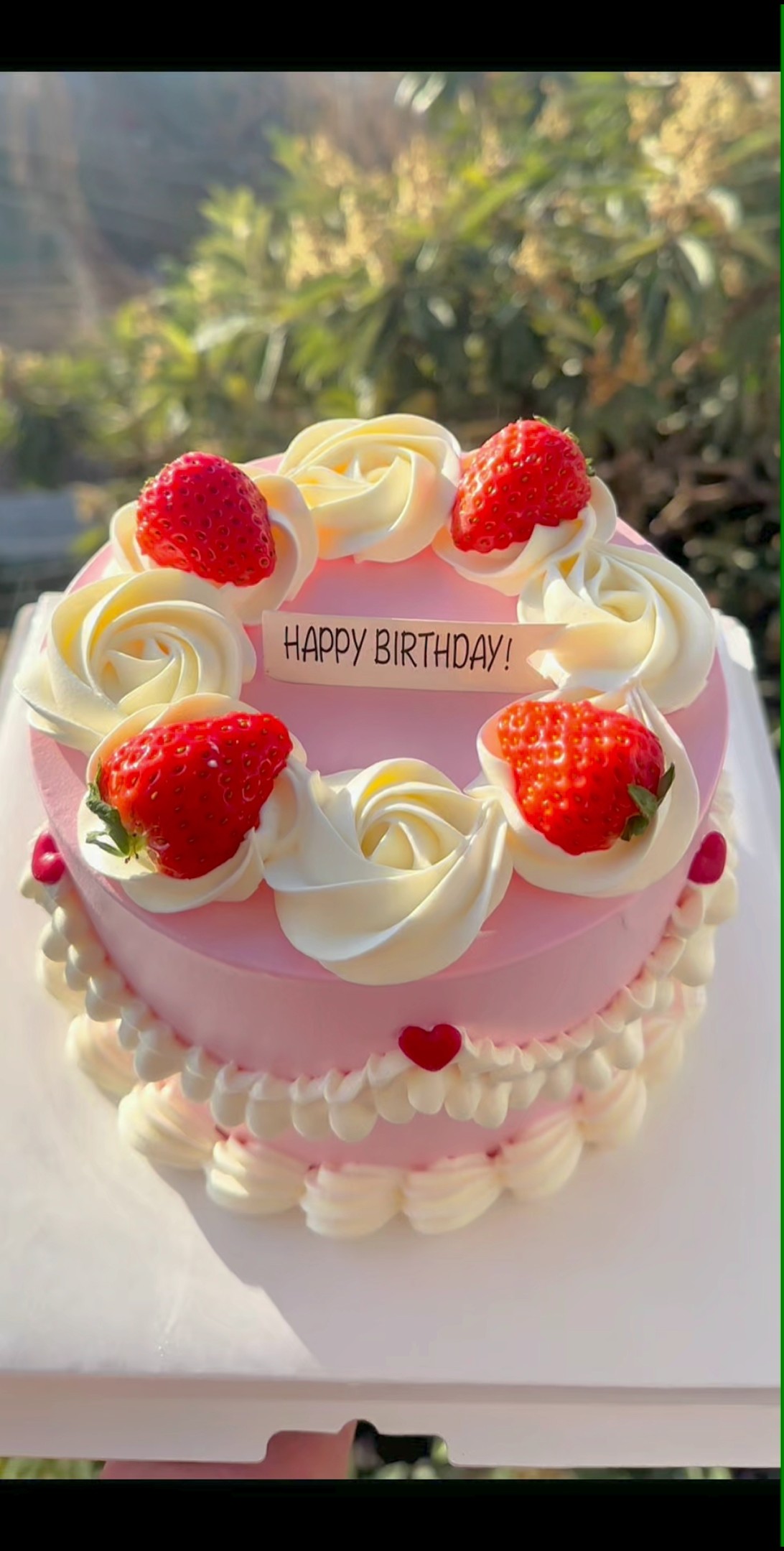 The first strawberry cake of winter. If you can’t arrange the enamel basin strawberry cake, you must