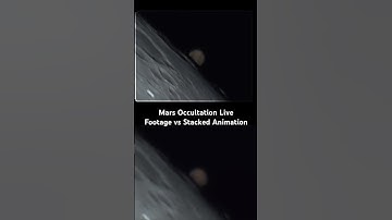 Mars Occultation Live Footage vs Stacked Animation #Mars #moon #Occultation #telescope #planet #c6