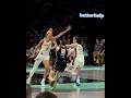 Pauline Astier slips a pass down low to Leonie Fiebich