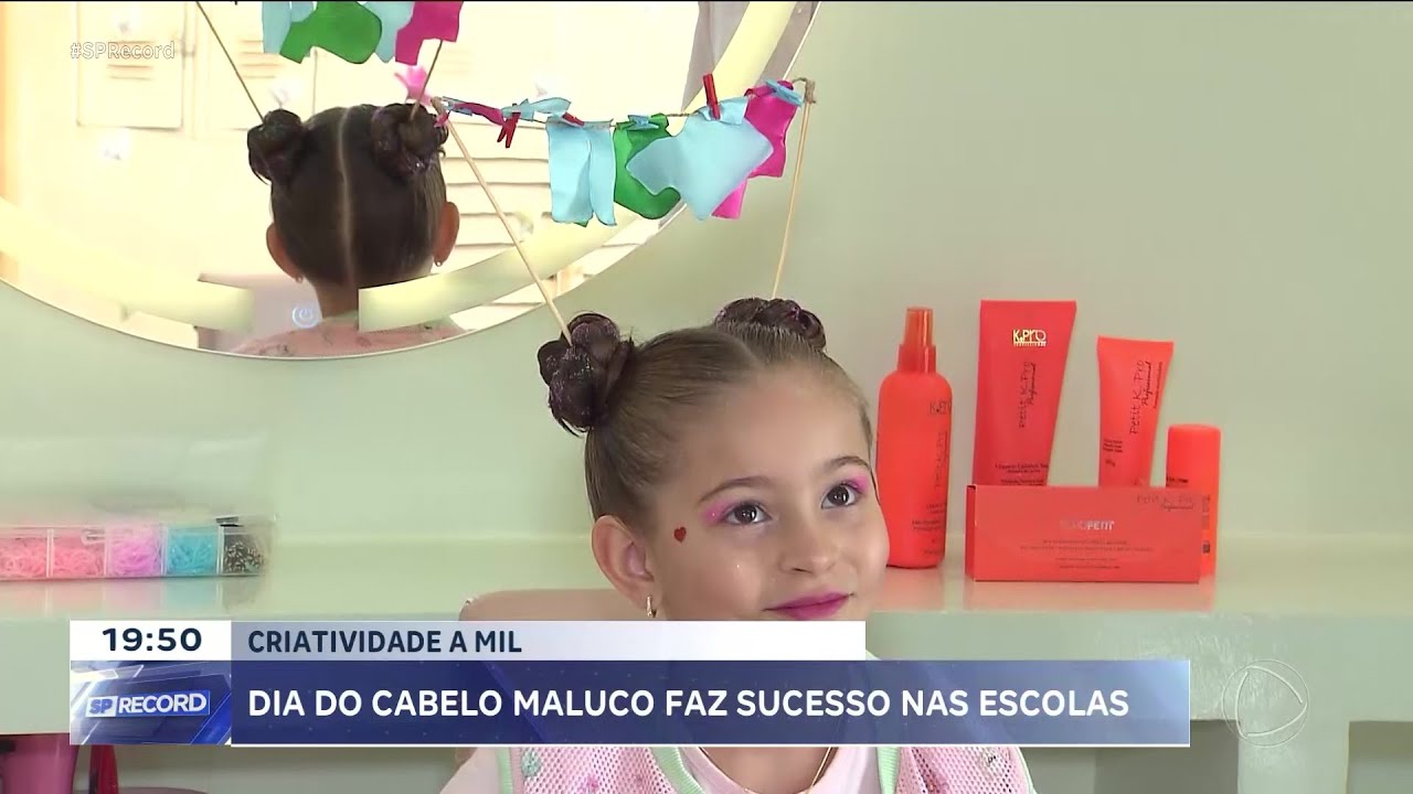 ‘Dia do cabelo maluco’ faz sucesso entre crianças nas escolas de Ribeirão Preto
