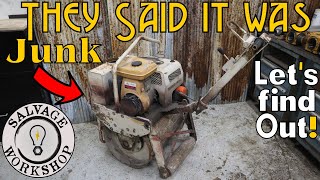 i pulled this roller from a dumpster!! -  can we save this forgotten walk behind vibratory roller?