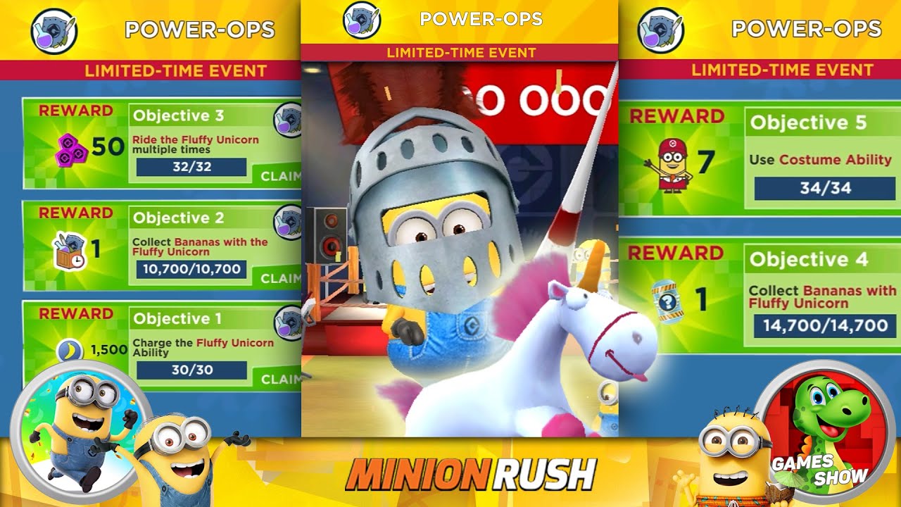 Fluffy Unicorn Knight Minion Rush Limited Time Event Agent Prize Pod gameplay walkthrough