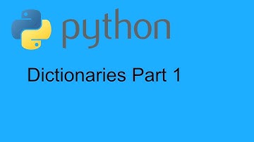 Python dictionaries part 1