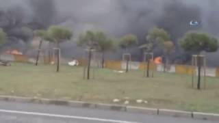 Düşen Helikopter Böyle Alev Aldı