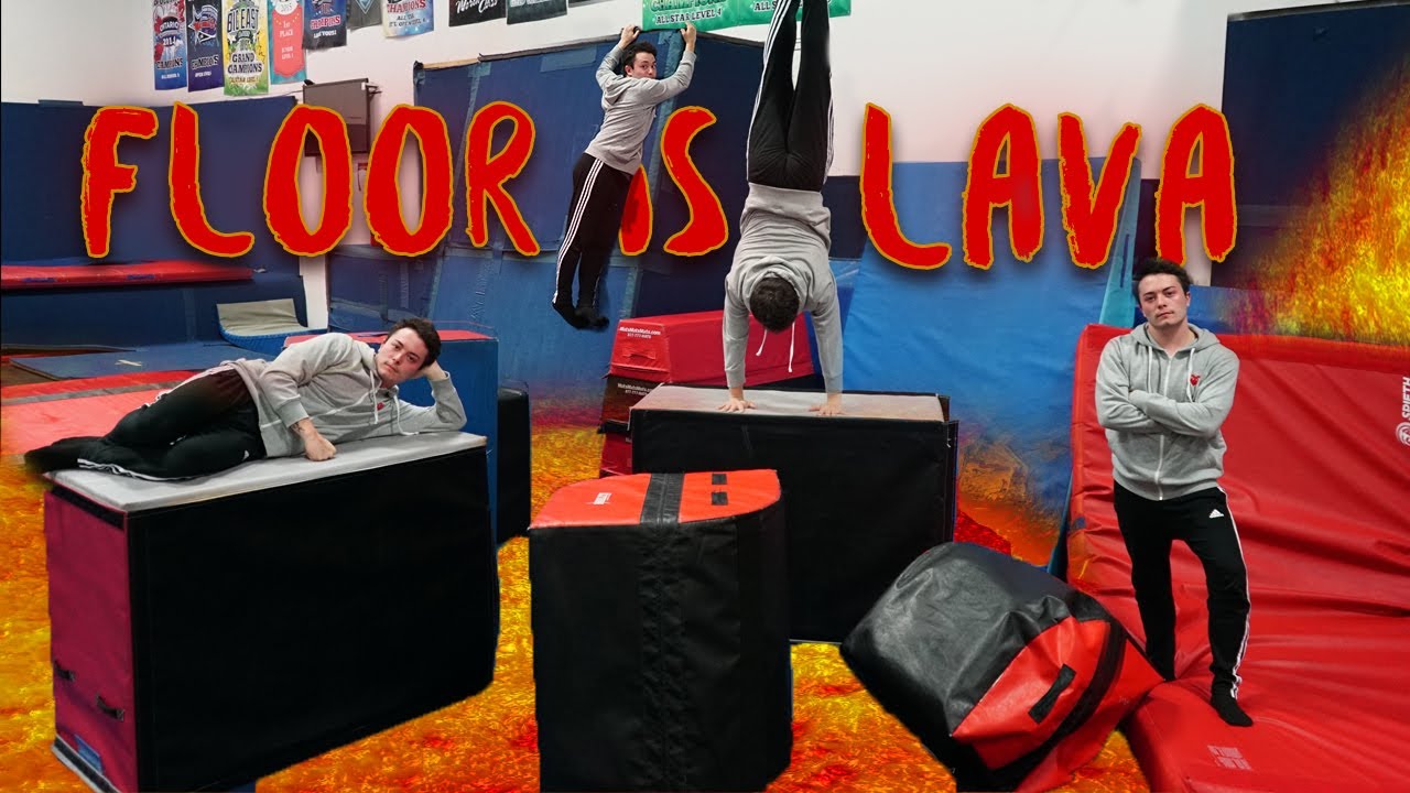 THE FLOOR IS LAVA CHALLENGE AT GYMNASTICS GYM!! (CRAZY) YouTube