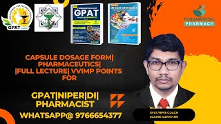 CAPSULES ||PHARMACEUTICS||GPAT2023||GPAT|| NIPER || DRUG INSPECTOR || PHARMACIST EXAMS screenshot 5