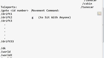 GTA samp Tokyo Drift All commands
