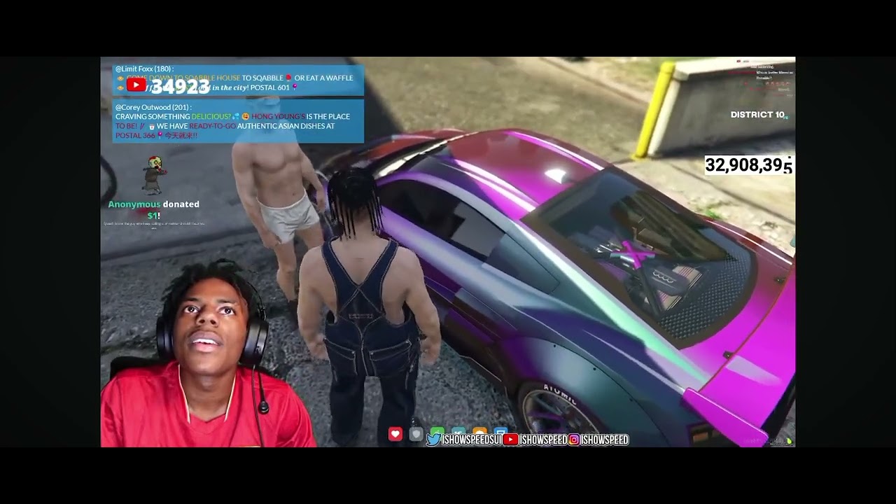 ishowspeed plays GTA RP with chester - YouTube