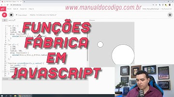 Funções Fábrica para gerar Objetos. Curso de Javascript com P5js. Parte 15.