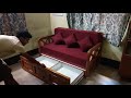 WOOD SOFA COME BED