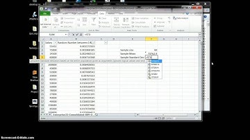 Random Sampling using Microsoft XLS