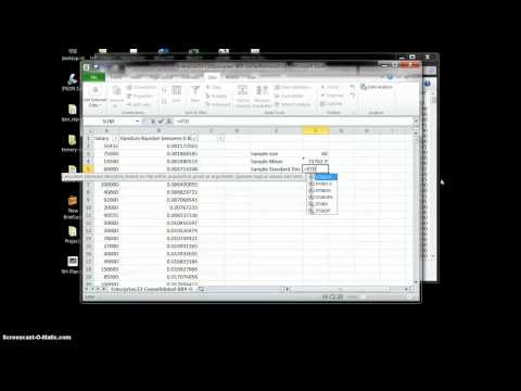 Random Sampling using Microsoft XLS
