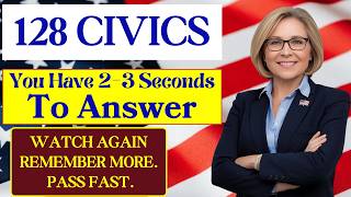 USCIS 128 Civics Questions and SIMPLE Answers Repeat 2X | 2026 Civics Test US Citizenship