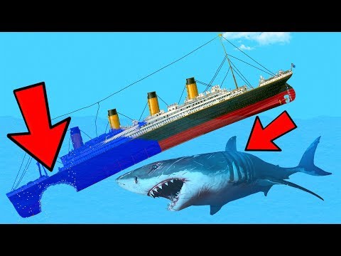 МЕГАЛОДОН ПОТОПИЛ ТИТАНИК В FLOATING SANDBOX! КРУШЕНИЕ ТИТАНИКА! СИМУЛЯТОР ЗАТОПЛЕНИЯ КОРАБЛЕЙ!
