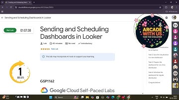 Sending and Scheduling Dashboards in Looker || #GSP1162 #qwiklabs #googlecloud #googlearcade
