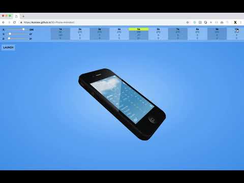 JavaScript 3D Phone Animator with Keyframes