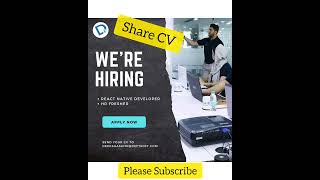 Hiring React Native Developer || HR Fresher || Share CV