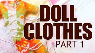 Sewing Doll Clothes Tutorial Part 1: Deconstructing a factory made outfit, converting it into a pattern, and creating something new. 