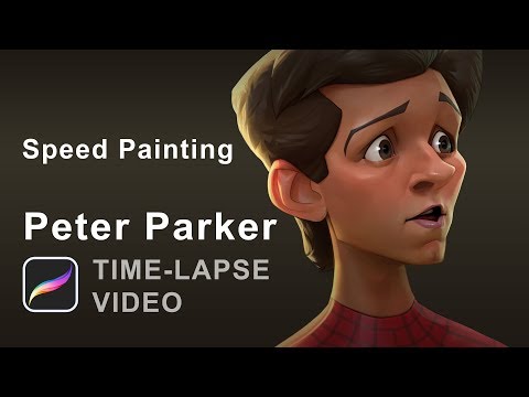 Speed Painting - Tom Holland (Peter Parker) as Cartoon Figure