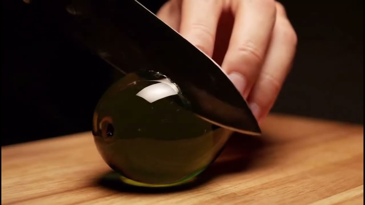 Glass Avocado Fruit Cutting ASMR  