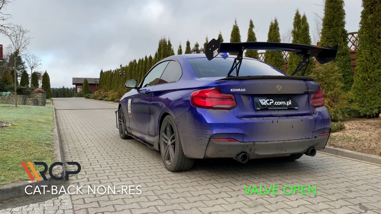 BMW M240i RCP Exhausts CatBack Exhaust + valve YouTube