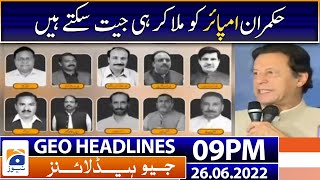 Geo News Headlines 9 PM | PM Imran Khan - Sindh Local Government Election 2022 | 26 June 2022