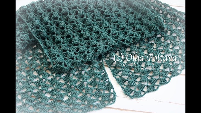 Lacy Leaves Scarf by hooksbsunshine. Yarn: LB Ferris Wheel: Cherry on Top :  r/crochet