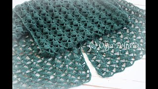 How to Crochet Easy Lacy Scarf Wrap Shawl, Knitcrate March 2020 Crochet Project Video Tutorial