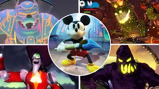 Epic Mickey 1 \& 2 (The Power of Two) All Bosses Fight (No Damage)