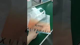 Colorful Plastic Handle Shopping Bags Custom Logo Printing Boutiques Clear Plastic Bag With Handle