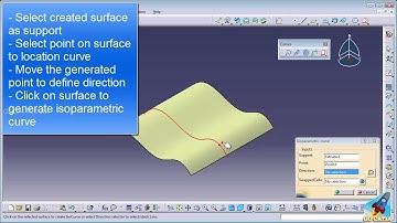 CATIA GENERATIVE SHAPE DESIGN - Isoparametric Curve
