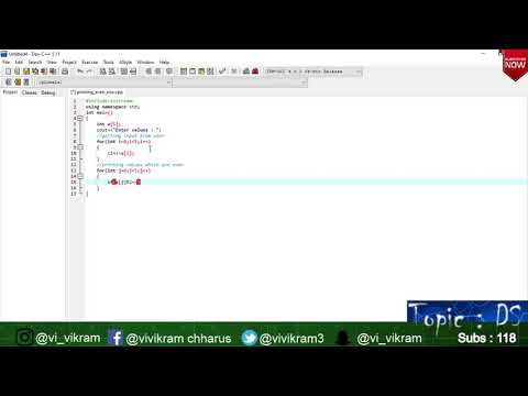 Printing even numbers in an array