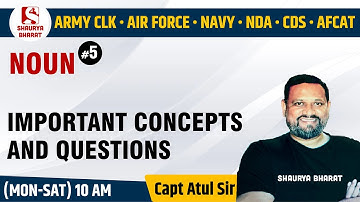 #5 Noun (Part 5) | English Class for Army Clerk / Air Force X & Y / Navy/SSC (GD) | By Capt Atul Sir