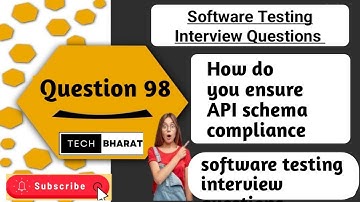 How do you ensure API schema compliance | Software testing interview questions 2025 | Tech Bharat