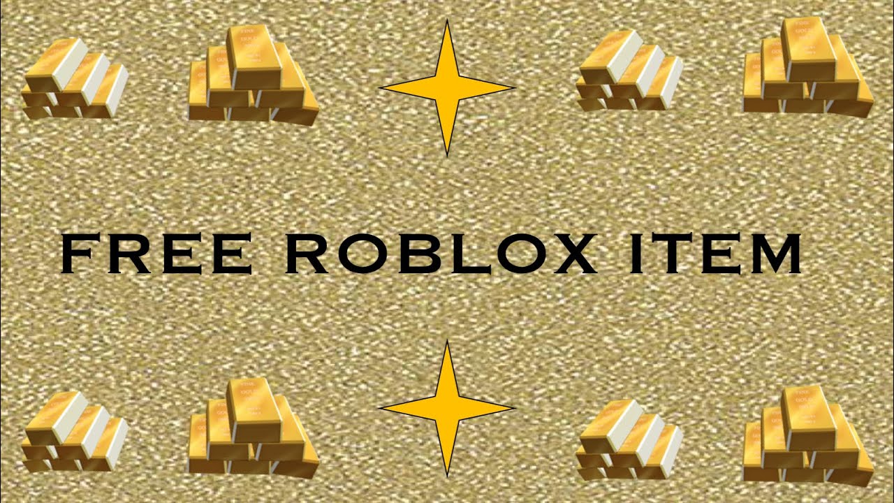 *FREE* Goldrows Robux Item! - YouTube