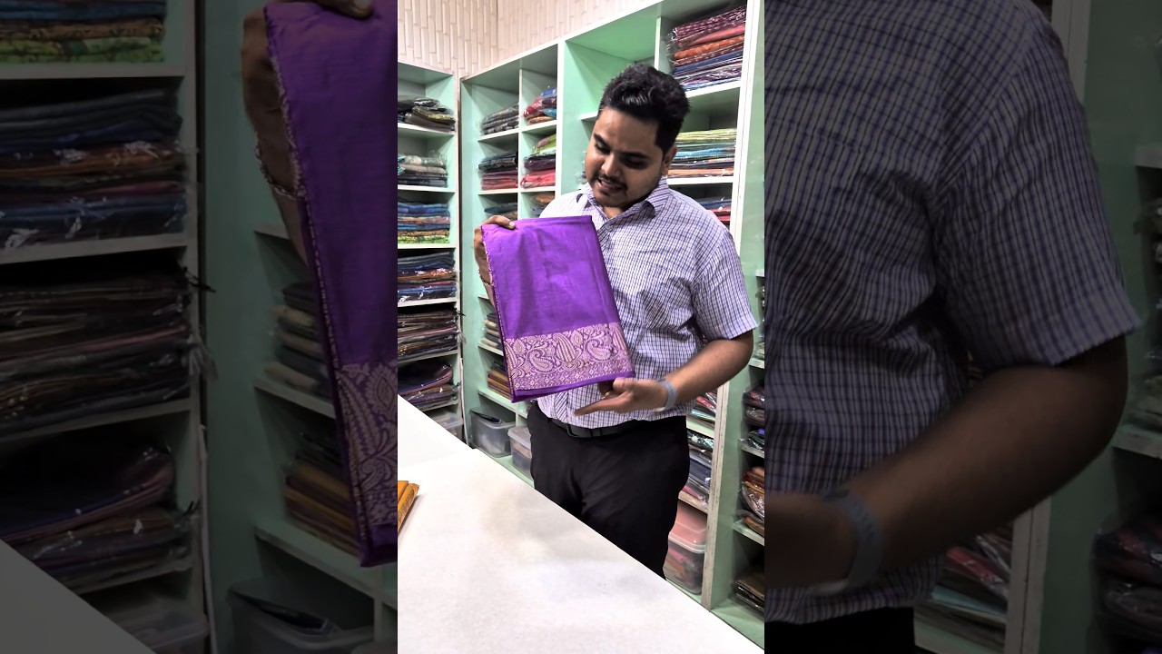 Latest stocks of pure kosa silk plain saree with thread work border from chhattisgarh Available Now