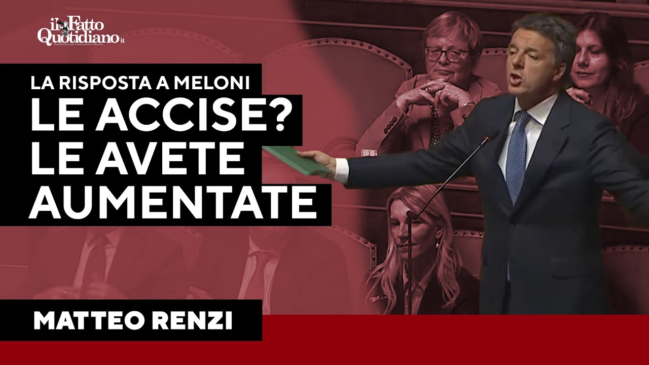 Renzi risponde a Meloni: 