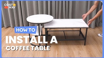 How to Install the Set of 2 Nesting Coffee Table with Extra Storage Shelf | 15872396 #costway #howto