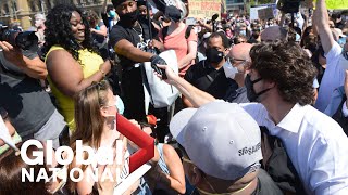 In city's across canada, canadians are making their voices heard a
powerful display of unity against police brutality and systemic
racism. from halifax to...