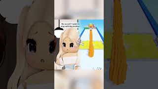 THOUGH I&#39;M NOT HIS REAL SISTER, MY BIG BROTHER STILL LOVES ME VERY MUCH #roblox #shorts