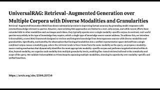 UniversalRAG: RAG over Multiple Corpora with Diverse Modalities and Granularities