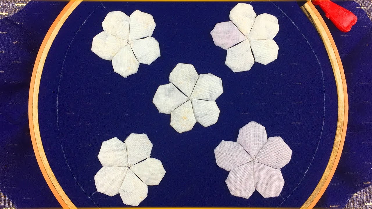 Basic Applique Flower Design Tutorial | Step by Step Applique Work Designs  (Needle And Thread) - YouTube